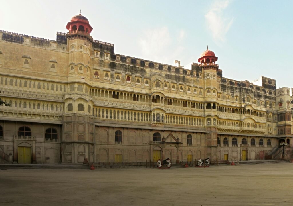 Intricate carvings and courtyard of Junagarh Fort Bikaner
